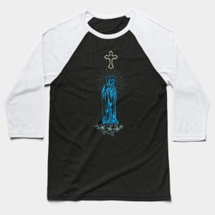 Mother of God , Virgin Mary with the Cross above Baseball T-Shirt